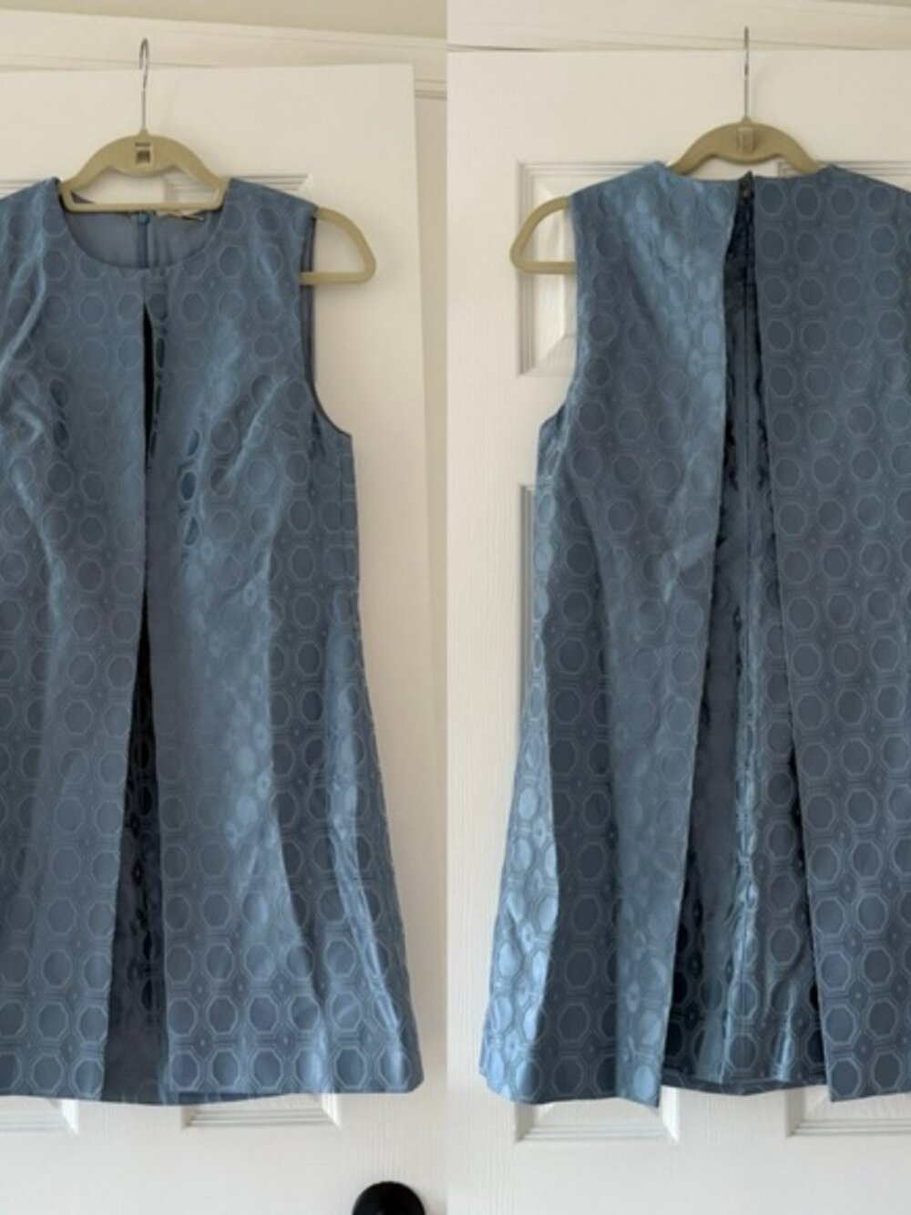 ALEXIS Asha Layered Cutout Jacquard Cotton Blend Mini Dress Blue NEW with tag - Picture 3 of 8